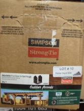 LOT OF 2 BOXES OF SIMPSON STRONG TIE OUTDOOR ACCENT MISSION COLLECTION ZMAX, BLACK POWDERED COATED
