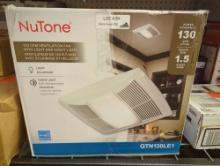 BROAN NU TONE QT SERIES 130 CFM CEILING BATHROOM EXHAUST FAN WITH LED LIGHT AND NIGHT LIGHT, ENERGY