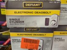 Lot of 2 Defiant Single Cylinder Castle Electronic Keypad Deadbolt in Satin Nickel Appears to be New