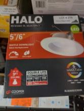 LOT OF 3 BOXES OF HALO COLOR AND TUNABLE WHITE 65 WATT EQUIVALENT 5/6 IN INTEGRATED LED DIMMABLE
