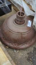 WEIGHTED BROWN UMBRELLA STAND, SOLD AS IS