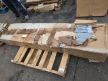 Pallet lot of assorted items to include: Summer top of stairs metal gate, Camco stovetop work