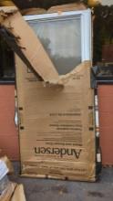 ANDERSON STORM AND SCREEN DOOR, IN THE ORIGINAL BOX, UNIT IS SOLD AS IS, PARTS AND PIECES MAY BE