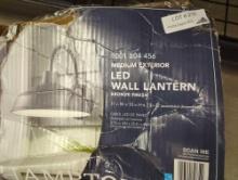 HAMPTON BAY JOHN'S LED BARN LIGHT OUTDOOR WALL LANTERN SCONCE APPEARS TO BE NEW RETAIL PRICE VALUE