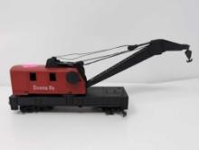 TYCO HO SANTA FE CRANE CAR FREIGHT TRAIN CAR RAILROAD ROLLING STOCK. 1:87 SCALE. MADE IN 1970. IN