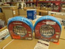 Lot of 2 Husky 1/4 in. x 50 ft. Poly Air Hose and Air Accessories Kit (17-Pieces) Both Appear to be