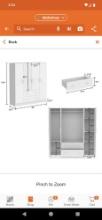 FuFu&GaGa White 4-Door Armoires with Mirror, 2 Hanging Rods, 2-Drawers and Storage Shelves (19.7 in.