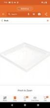 Delta Industrial 36 in. L x 36 in. W Corner Shower Pan Base with Corner Drain in High Gloss White