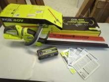 RYOBI 40V 24 in. Cordless Battery Hedge Trimmer with 2.0 Ah Battery and Charger. Comes in open box