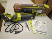 RYOBI 12 Amp Corded Reciprocating Saw. Comes in open box as is shown in photos. Appears to be used.