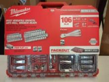 Milwaukee 3/8 in. and 1/4 in. Drive SAE/Metric Ratchet and Socket Mechanics Tool Set with PACKOUT