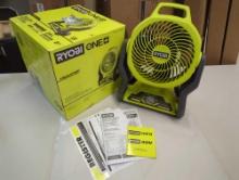 RYOBI -TOOL ONLY- ONE+ 18V Cordless Hybrid WHISPER SERIES 7-1/2 in. Fan. Comes in opened box as is