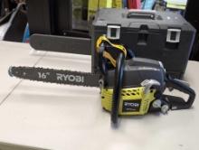RYOBI 16 in. 37cc 2-Cycle Gas Chainsaw with Heavy-Duty Case. Model #: RY3716. Comes with chain.
