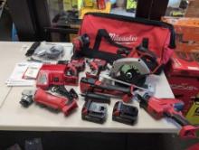 Milwaukee M18 18V Lithium-Ion Cordless Combo Tool Kit (7-Tool) with Two 3.0 Ah Batteries, Charger