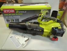 RYOBI 160 MPH 520 CFM 25cc Gas Jet Fan Blower. Comes in open box as is shown in photos. Appears to