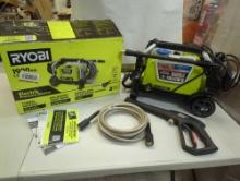 RYOBI 1900 PSI 1.2 GPM Cold Water Wheeled Corded Electric Pressure Washer. Comes in open box as is