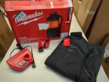 Milwaukee Men's X-Large M12 12-Volt Lithium-Ion Cordless Axis Black Heated Vest Kit with (1) 2.0Ah