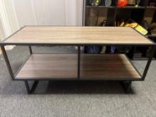 Metal and wood coffee table 40 x 18 x 17