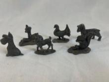 Miniature metal animal figures