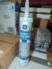 Lot of 8 GE Silicone 1 10.1 oz. Clear All Purpose Caulk, Appears to be New Retail Price Value $9.00