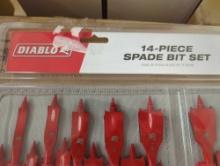 DIABLO High Speed Steel Spade Bit Set With Pouch (14-Piece), Appears to be New in Factory Sealed