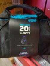 Grilla Grip Combo, Zip up Grab And Go Bag With 20 Pairs of Maximum Gripping Gloves Size Large,