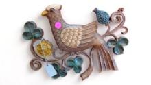 1966 SYROCO BIRD WALL DECORATION, IN EXCELLENT CONDITION, 12 1/2"X9"