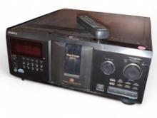 (LR) SONY CDP-CX355 MEGA STORAGE 300 COMPACT DISC. PLAYER WITH REMOTE.