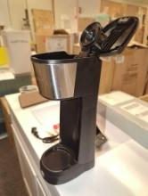 Chefman 1-Cup Black Coffee Maker K-Cup and Ground Compatible, Retail Price $50, Appears to be Used