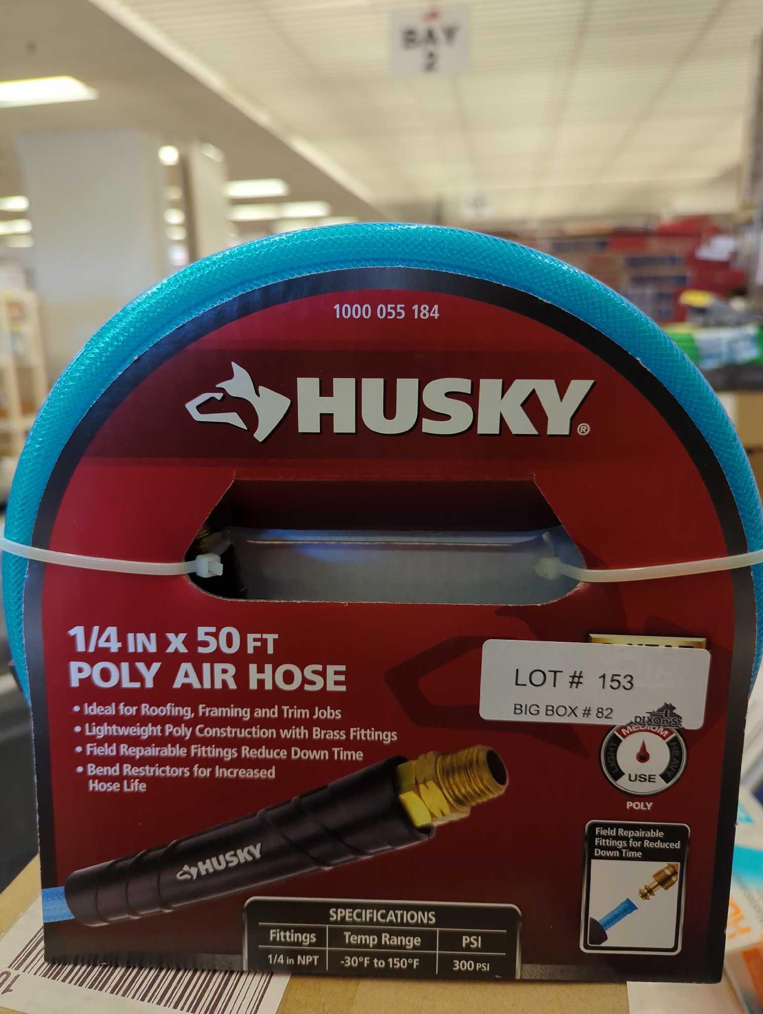 Husky 1/4 in. x 50 ft. Polyurethane Air Hose, Appears to be New in Factory Banded Package Retail