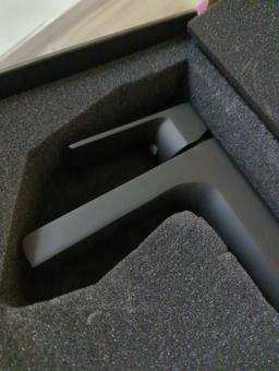 VIGO Amada Single Handle Single-Hole Bathroom Vessel Faucet in Matte Black, OPEN BOX. UNIT LOOKS