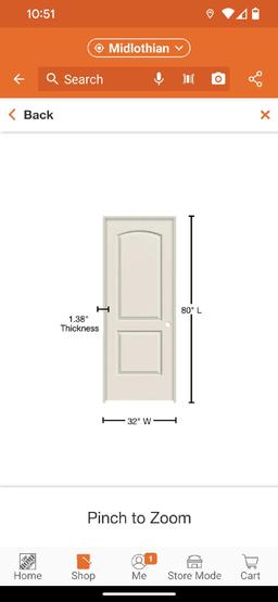 JELD-WEN 32 in. x 80 in. 2 Panel Continental Primed Left-Hand Smooth Molded Composite Single Prehung