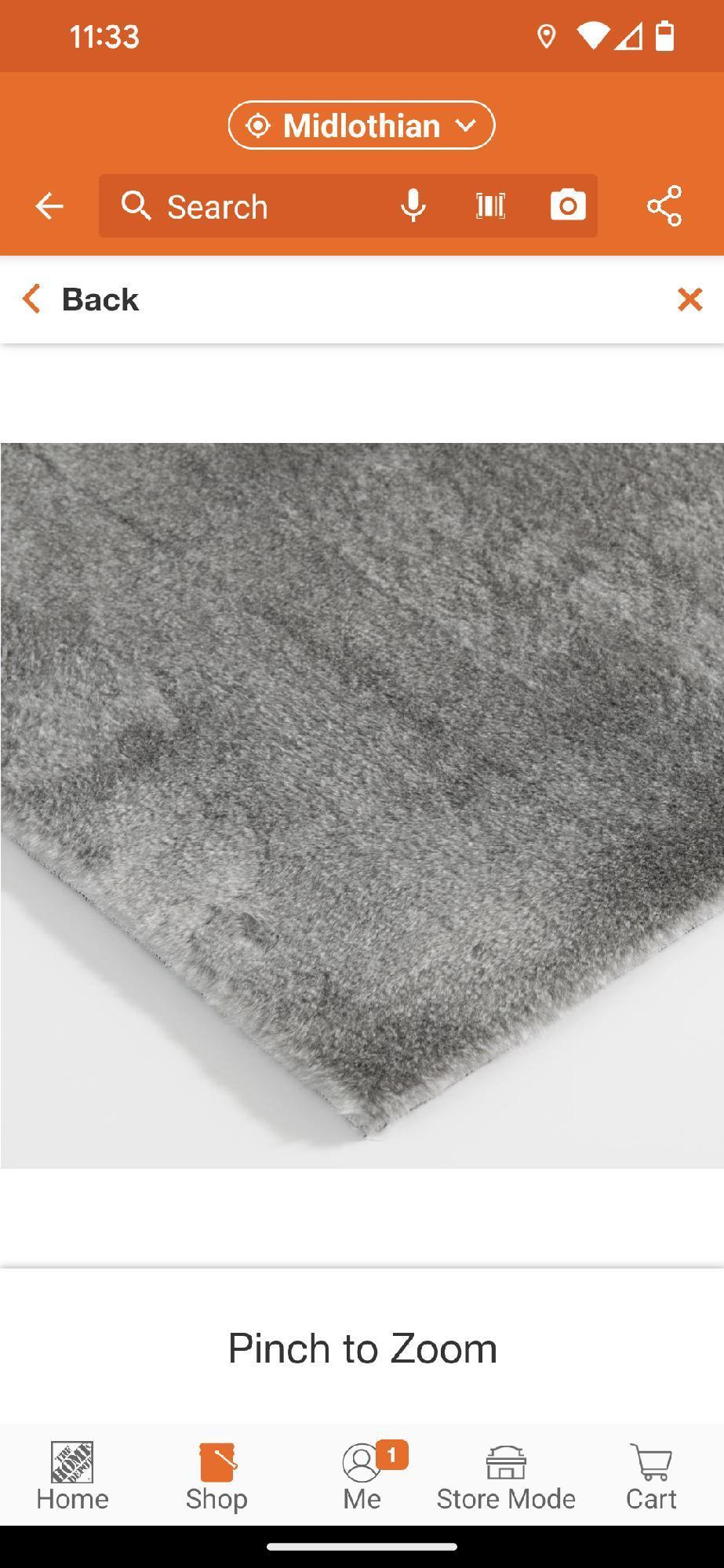 Bazaar Piper 2-Tone Grey 5 ft. x 7 ft. Solid Polyester Area Rug, Appears to be New in Factory Sealed