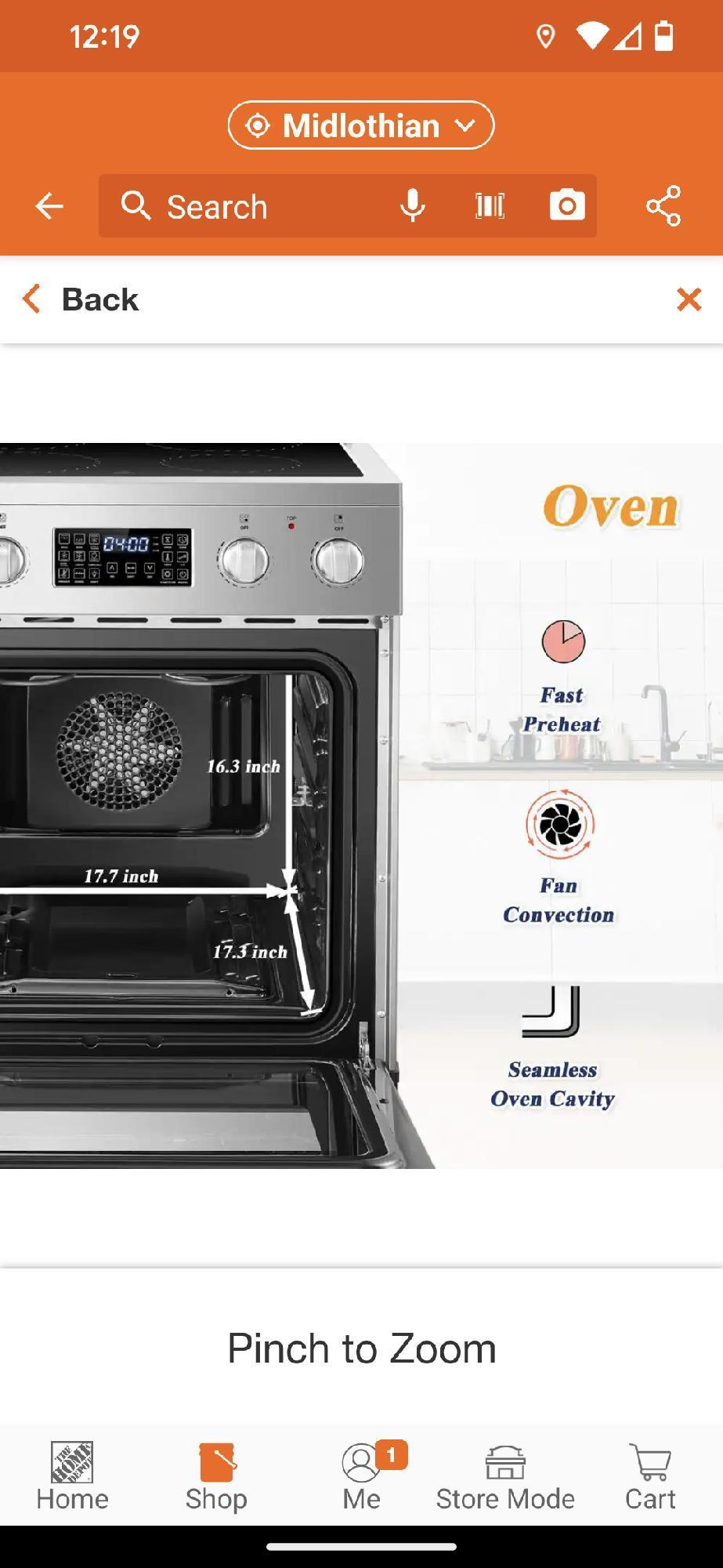 LANBO 24 in. 4 Element Freestanding Single Oven Electric Range in Stainless Steel with Air Fry,