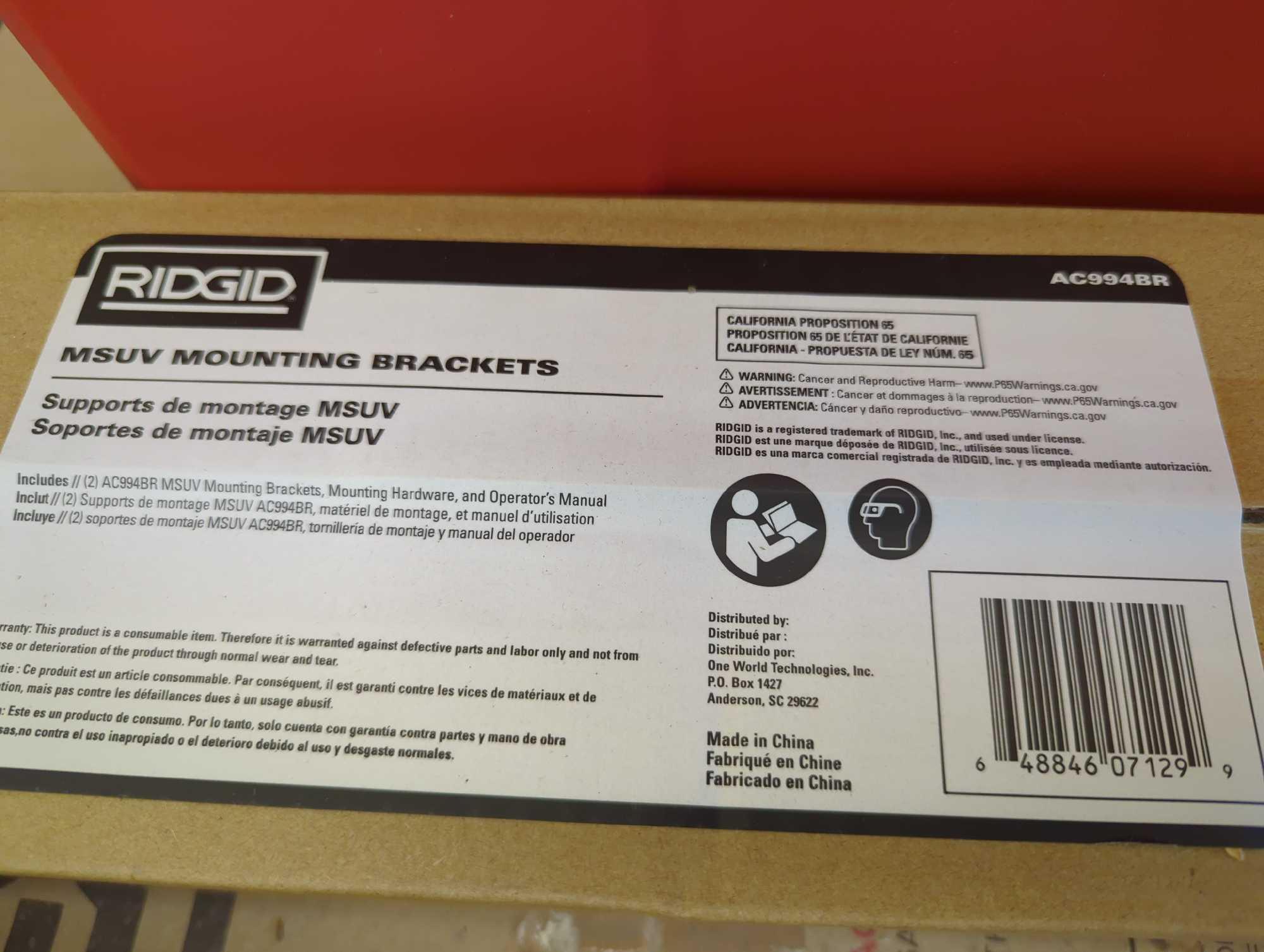 RIDGID Mounting Brackets for Universal Mobile Miter Saw Stand AC9946, Appears to be New in Factory