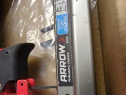 Arrow PT50 Pneumatic Staple Gun, UNIT APPEARS USED, UNTESTED, OPEN BOX MSRP 39.27