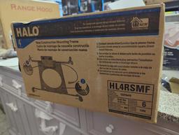 HALO HL 4 in. Mounting Frame for Round and Square Canless Recessed Fixtures (6-Pack), OPEN BOX, MSRP