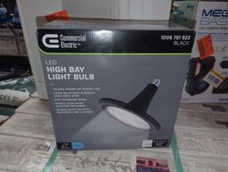 Commercial Electric 250-Watt Equivalent Integrated LED Black High Bay Light 5000K, Retail Price $70,