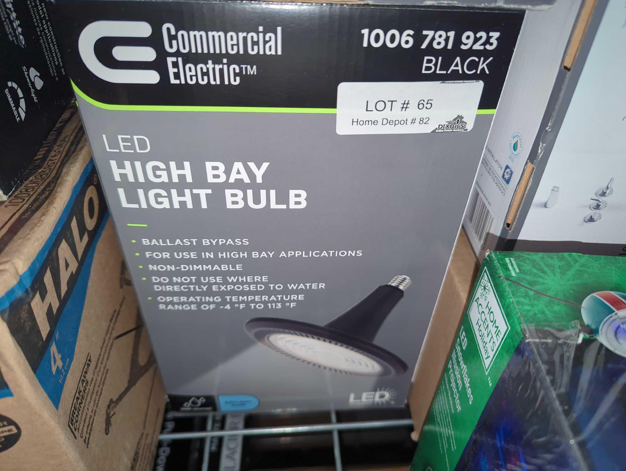 Commercial Electric 250-Watt Equivalent Integrated LED Black High Bay Light 5000K, Retail Price $70,