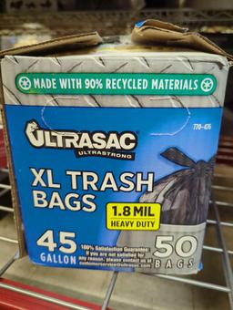 Ultrasac 45 Gal. Extra Large Heavy Duty Trash Bags (APPROX 50 Count) OPEN BOX, BAGS MAY BE MISSING.