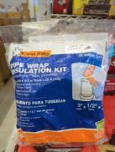 Lot of 2 Packs of Frost King 3 in. x 1/2 in. x 25 ft. Fiberglass Pipe Wrap Kit, Appears to be New in