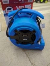 B-Air 1/8 HP Air Mover Carpet Dryer Floor Blower Fan for Home Use in Blue, Appears to be New in