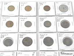 Various Foreign - 2 sheets Asian Coins