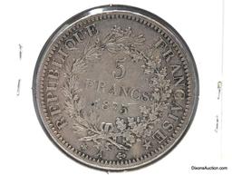 1873 France 5F - silver