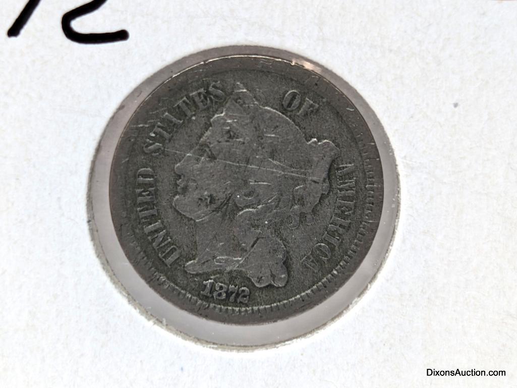 1872 Three Cents