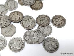 Various Dime - Bag of 50 Mercury Dimes