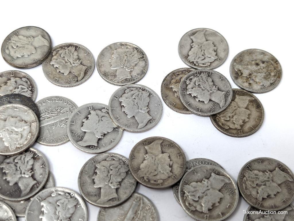 Various Dime - Bag of 50 Mercury Dimes