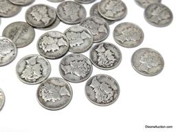 Various Dime - Bag of 50 Mercury Dimes