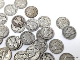 Various Dime - Bag of 50 Mercury Dimes