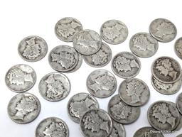 Various Dime - Bag of 50 Mercury Dimes